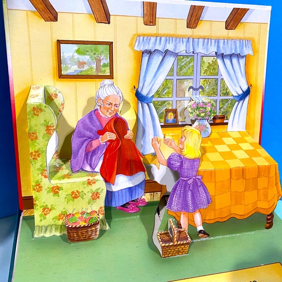 LITTLE RED RIDIND HOOD VTG 1999 PoP-UP HARDCOVER BOOK BY GRANDREAMS LIMITED - Picture 4 of 15